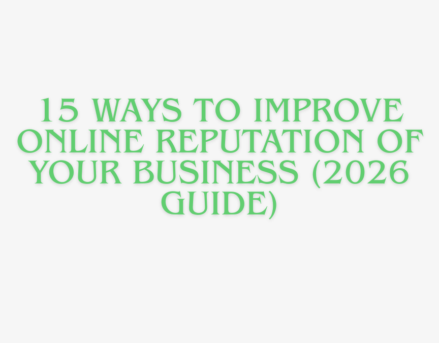 improve online reputation